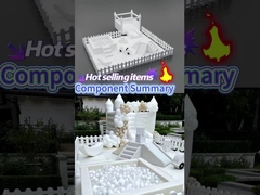 Детское белое мягкое оборудование игровой площадки бассейн с горки