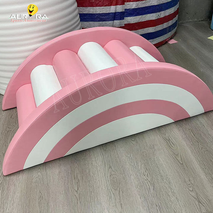 Мягкий игровой набор игровой площадка пастель подниматься и играть мягкие блоки розовый белый цветок мини