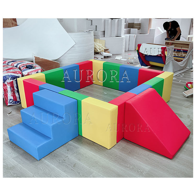 Мягкая игра арендное оборудование Мягкая скалолазка играть красочные пеновые блоки набор